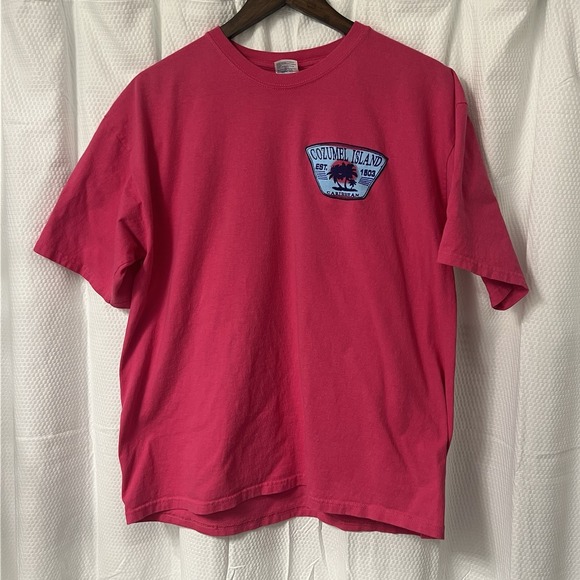 Yazbek Other - Cozumel Mexico Palm Trees Pink Short Sleeve T-Shirt Adult Size XL‎ - NWOT